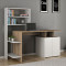 Desk Melis 146x60x129 white/sonoma DIOMMI 120-000082