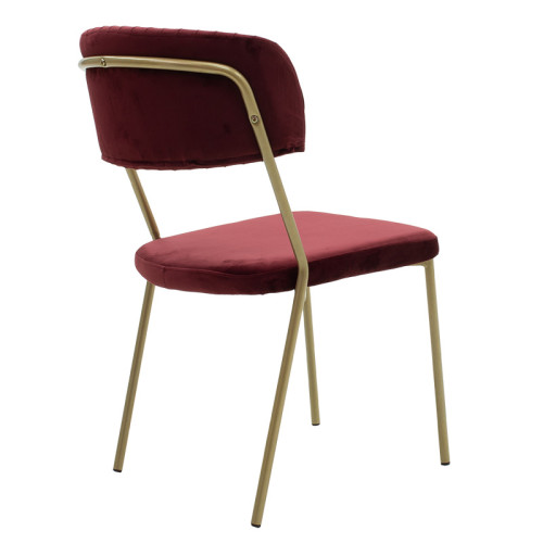 Chair Livio 53x57x89 burgundy/gold DIOMMI 101-000045