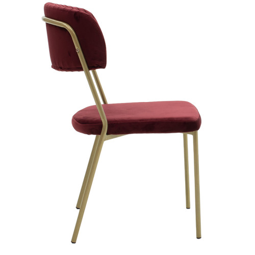 Chair Livio 53x57x89 burgundy/gold DIOMMI 101-000045