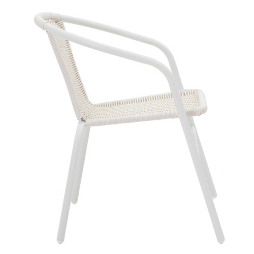 Obbi chair 54x56x73 white metal DIOMMI 130-000006