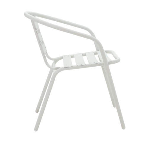 Tade chair 54x58x73 white metal DIOMMI 130-000012