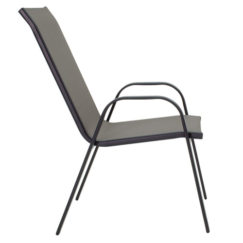 Calan chair 55x75x95 black metal/gray damask DIOMMI 130-000009