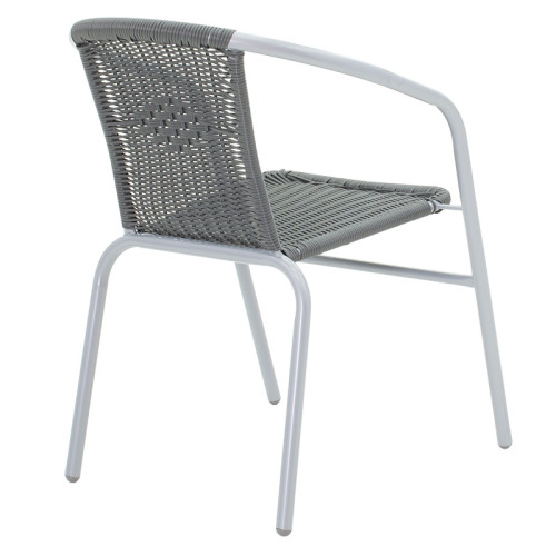 Obbi chair 54x56x73 gray metal DIOMMI 130-000007