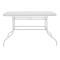 Valor table 120x70x70 white metal/glass DIOMMI 130-000015