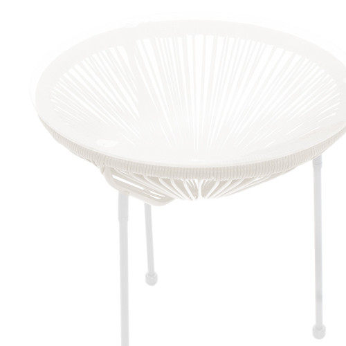 Acapulco table 50x50 white metal/glass DIOMMI 130-000024