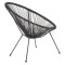 Acapulco chair 72x77x85 black/metal DIOMMI 130-000023