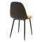 Chair Naomi 45x51x81 black metal/artificial leather/orange velvet DIOMMI 127-000071