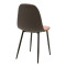 Chair Naomi 45x51x81 black metal/artificial leather/velvet rotten apple DIOMMI 127-000070