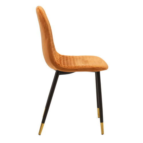 Chair Sila 44x51x88 golden metal/brown velvet DIOMMI 127-000063