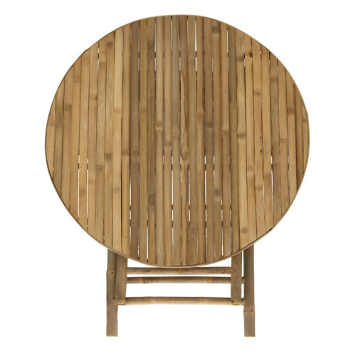 Folding table Obbie 90x77 natural bamboo DIOMMI 141-000015