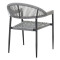 Chair Tiana 56x56x74 black metal/gray rattan DIOMMI 140-000023