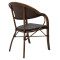 Chair Paula 60x56x85 brown metal/black rattan DIOMMI 140-000029