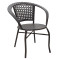 Set of table and chairs Saylor 60x57 65x62x75 brown metal/rattan DIOMMI 140-000028