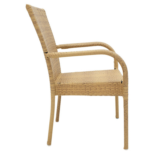 Chair Laura 58x58x90 metal/natural rattan DIOMMI 140-000033