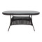 Cellin table 160x80x77 brown metal/glass DIOMMI 140-000037