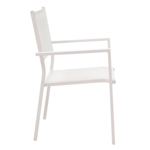 Moly chair 62x49x88 aluminum/white textile DIOMMI 152-000002