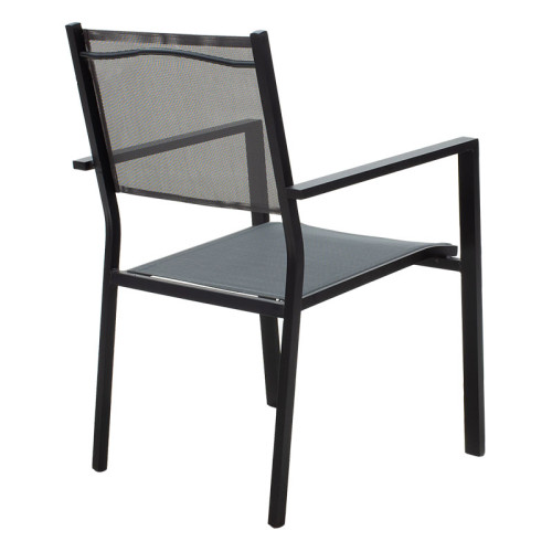 Moly chair 62x49x88 aluminum/black textile DIOMMI 152-000001