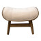 Mirto stool 63x50x46 walnut/ecru DIOMMI 167-000004