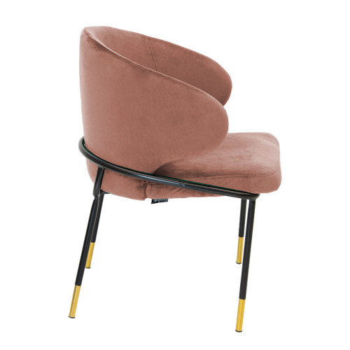 Nalu chair 56x54x77 golden/black metal/rotten apple velvet DIOMMI 029-000103