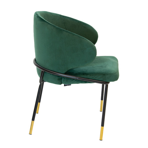 Nalu chair 56x54x77 gold/black metal/dark green velvet DIOMMI 029-000104