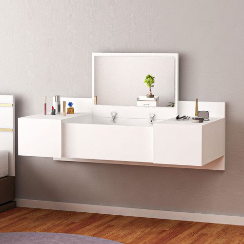 Dressing table with mirror Tabia 100x39x33 white DIOMMI 120-000126