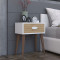 Bedside table Laber 45x30x57.5 white/sonoma/walnut DIOMMI 120-000131