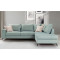 Corner sofa Romantic 290x235x97 light green damask/cream DIOMMI 168-000005