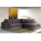 Corner sofa Boston 280x225x90 damask anthracite/cypress DIOMMI 168-000003