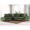 Corner sofa 290x235x95 Luxury II damask cypress/charcoal DIOMMI 168-000002