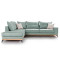 Corner sofa 290x235x95 Luxury II light green damask/cream DIOMMI 168-000008