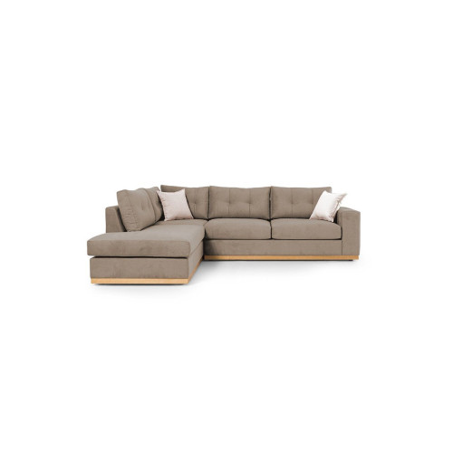 Corner sofa 280x225x90 Boston damask mocha/cream DIOMMI 168-000024