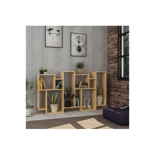 Bookcase Karmato 96x25.5x168.5cm  oak color DIOMMI 119-001075