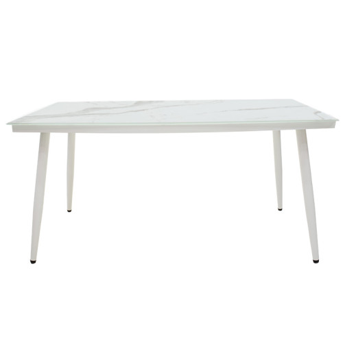 Table Zeren 160x90x78 white/glass DIOMMI 151-000005