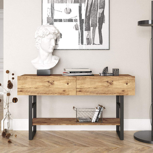 Console Vien 139x43x75,5 oak/black DIOMMI 176-000008