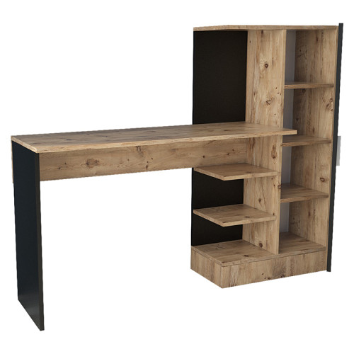 Desk Kary 152.5x40x120 black/oak DIOMMI 176-000019