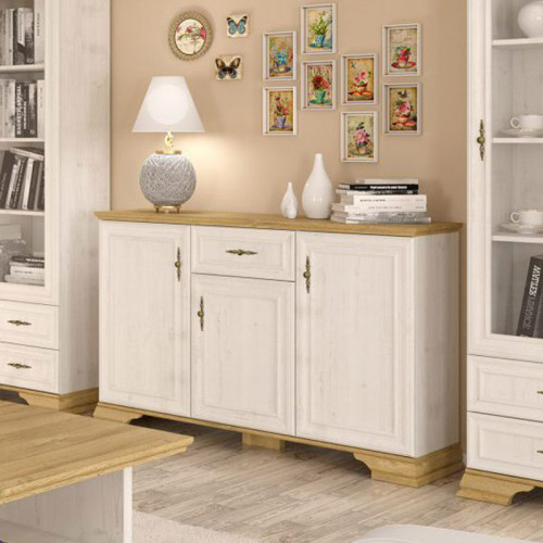 Buffet Jaden 137,5x39x88,5 oak/white DIOMMI 173-000027