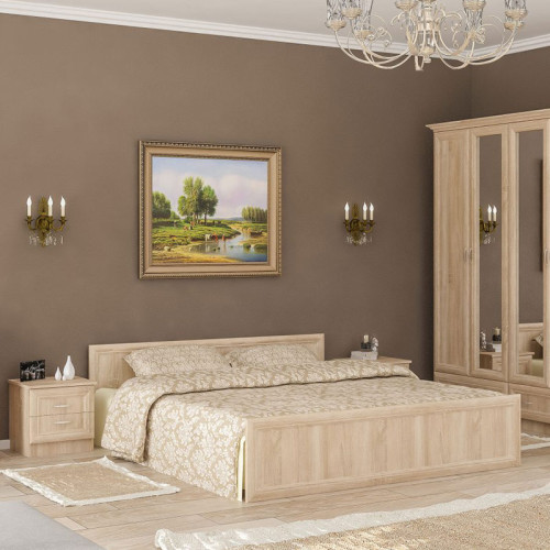 Double bed Rebecca 160x200 sonoma DIOMMI 173-000033