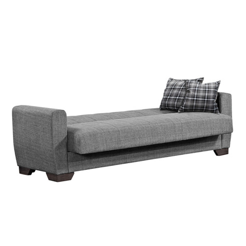 3 seater sofa-bed Magnus DIOMMI fabric grey 217x78x80cm
