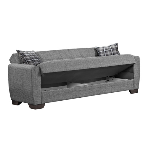 3 seater sofa-bed Magnus DIOMMI fabric grey 217x78x80cm