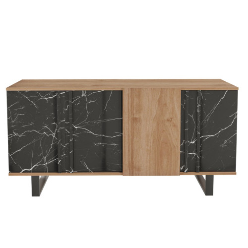 Buffet Amanda 160x40x78,5 walnut/black DIOMMI 120-000188