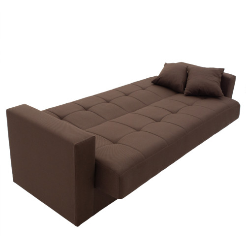 3 seater sofa-bed Silia DIOMMI brown fabric 224x80x82cm