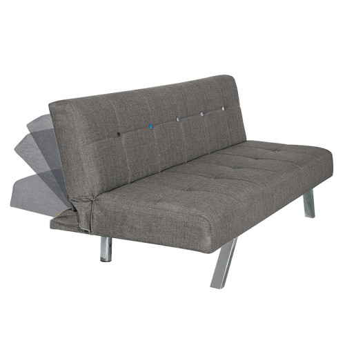 3 seater sofa-bed Duana DIOMMI fabric gray 180x83x82cm