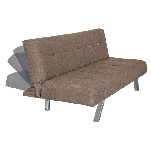 3 seater sofa-bed Duana DIOMMI fabric beige-brown 180x83x82cm