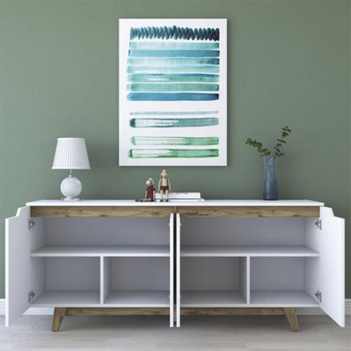 Buffet Rafaelo DIOMMI walnut-white 180x45x78,5cm
