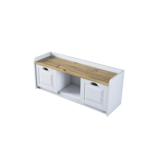 Shoe cabinet Arthur 120x40x45 white/walnut DIOMMI 182-000023
