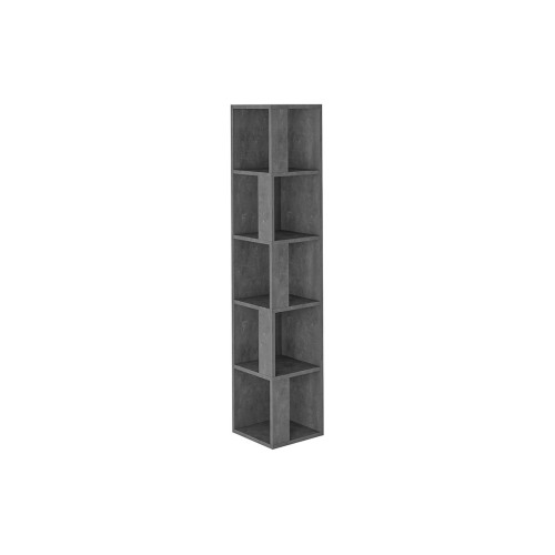Corner bookcase Raphael 31,5x31,5x159 grey DIOMMI 119-001087