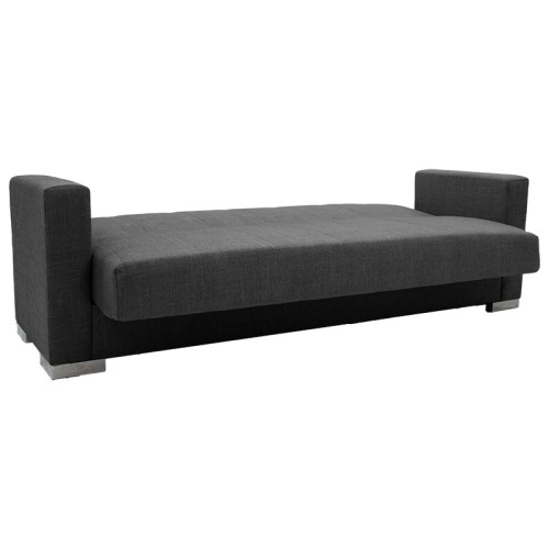 3 seater sofa-bed Ingrid DIOMMI fabric gray 210x80x80cm