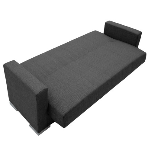 3 seater sofa-bed Ingrid DIOMMI fabric gray 210x80x80cm