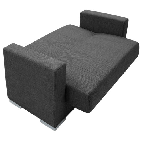 2 seater Sofa bed Ingrid DIOMMI fabric gray 148x83x83cm