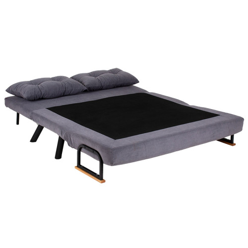 2-seater sofa bed PWF-0546  anthracite fabric-black 133x78x78 DIOMMI 